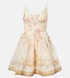 Zimmermann Hypnotic V-neck Mini Dress In Multi