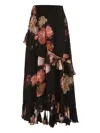 Zimmermann Hypnotic Asymmetrical Midi Skirt Clothing In Black