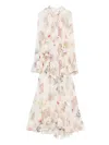 Zimmermann Hypnotic Flutter Asymmetric Dress In Neutral