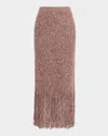 Zimmermann Hypnotic Fringed Midi Skirt In Neutral