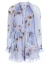 Zimmermann Hypnotic Mini Dress In Blue