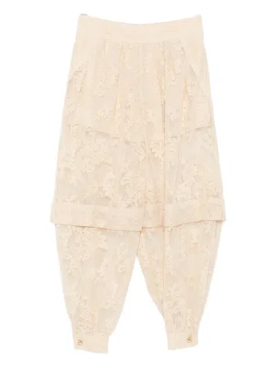 Zimmermann Hypnotic Lace Floral Trousers In Pink