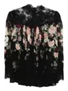 Zimmermann Hypnotic Lace-insert Pleated Blouse In Black