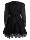 Zimmermann Hypnotic Lace Mini Dress In Black