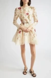 Zimmermann Womens Cream Cascade Hypnotic Lace Linen And Silk Mini Dress In Multi