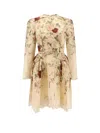 Zimmermann Womens Cream Cascade Hypnotic Lace Linen And Silk Mini Dress In Multi