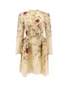 Zimmermann Womens Cream Cascade Hypnotic Lace Linen And Silk Mini Dress In Multi