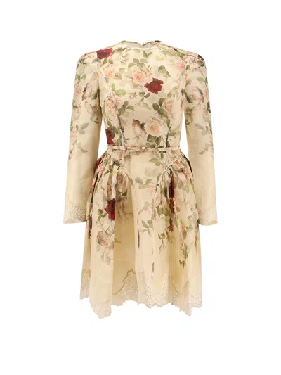 Zimmermann Hypnotic Lace Trim Silk And Cotton Mini Dress