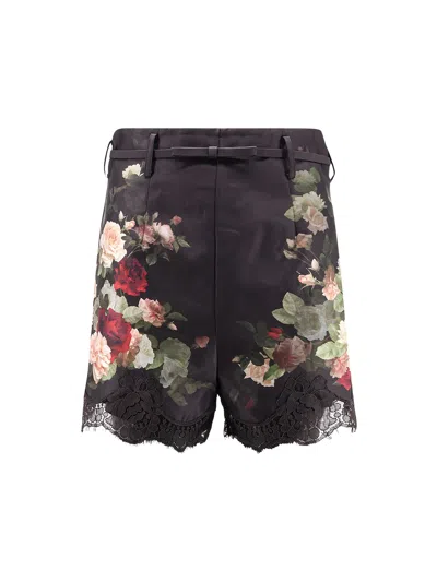 ZIMMERMANN HYPNOTIC LACE TRIM SILK AND COTTON SHORT