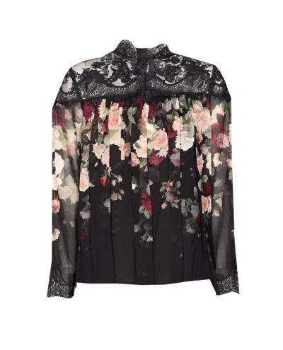 ZIMMERMANN HYPNOTIC LACE YOKE BLOUSE