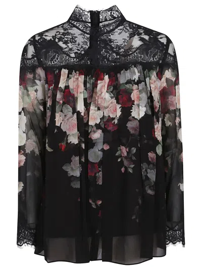 Zimmermann Hypnotic Lace Yoke Blouse In Multi