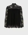 Zimmermann Topp Hypnotic Lace Yoke Svart In Black