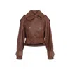 Zimmermann Hypnotic Leather Crop Trench Women In Brown