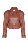 Zimmermann Hypnotic Leather Crop Trench In Tan
