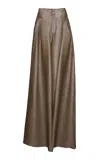 Zimmermann Hypnotic Leather Tailored Leather Pant In Olive
