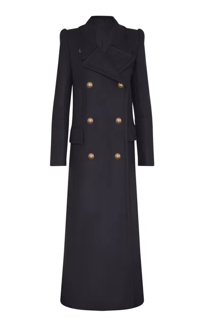 Zimmermann Hypnotic Longline Wool Blend Coat In Black