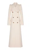 Zimmermann Hypnotic Longline Wool Blend Coat In Ivory