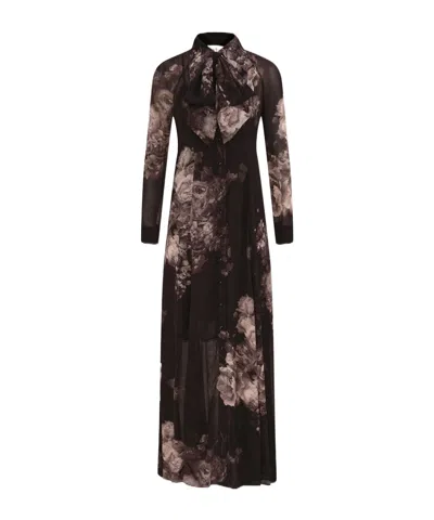 Zimmermann Hypnotic Maxi Shirt Dress In Black