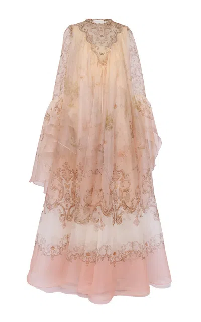 Zimmermann Hypnotic Maxi Silk Dress In Multi