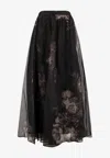Zimmermann Hypnotic Maxi Silk Skirt In Black