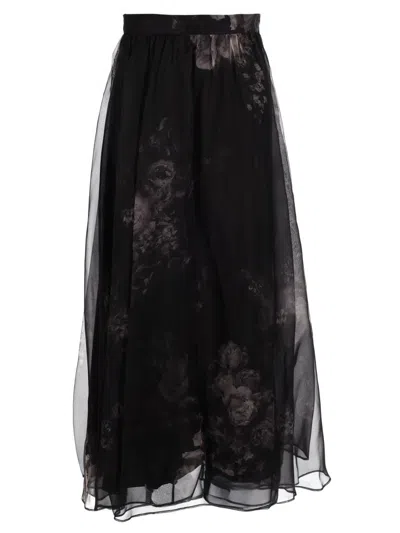 Zimmermann "hypnotic" Maxi Skirt In Black