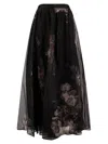 Zimmermann Hypnotic Floral Silk Organza Maxi Skirt