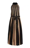 Zimmermann Hypnotic Halter Midi Dress In Multi