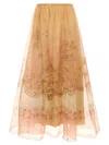 Zimmermann Hypnotic Organza Maxi Skirts Beige In Brown