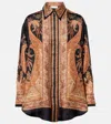 Zimmermann Longline Paisley Pattern Top In Brown