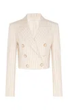 Zimmermann Hypnotic Pinstripe Wool Blazer In Stripe