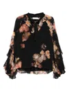 Zimmermann Blouse With Hypnotic Ruffles Clothing In Black