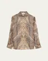 Zimmermann Hypnotic Printed Silk Shirt