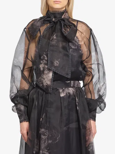 Zimmermann Hypnotic Pussybow Blouse In Black