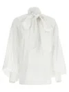 Zimmermann Hypnotic Pussybow Shirt And Blouse White In White