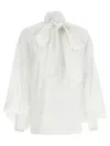Zimmermann Hypnotic Pussybow Shirt And Blouse White In White