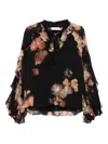 Zimmermann Hypnotic Ruffled Blouse In Black
