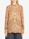 Zimmermann Hypnotic Satin Shirt In Brown