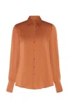 Zimmermann Hypnotic Satin Silk Shirt In Brown