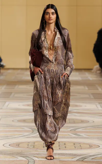 Zimmermann Hypnotic Satin Silk Shirt In Multi