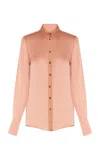 Zimmermann Hypnotic Satin Silk Shirt In Nude