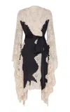 Zimmermann Hypnotic Satin Wrap Dress In Black,white
