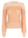 Zimmermann 'hypnotic Scallop' Sweater In Pink