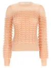 Zimmermann 'hypnotic Scallop' Sweater In Pink