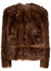 Zimmermann Shearling Jacket Straight Collarless Design In Brown