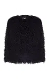 Zimmermann Hypnotic Shearling Leather Jacket In Black