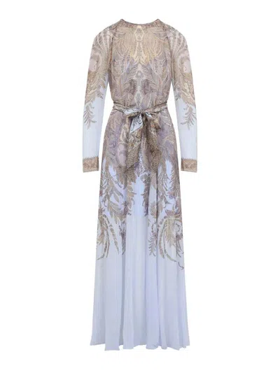 Zimmermann Hypnotic Sheath Dress In Silver