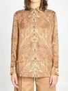 Zimmermann Cream Paisley Hypnotic Satin Shirt
