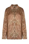 Zimmermann Hypnotic Shirt In Silk In Brown