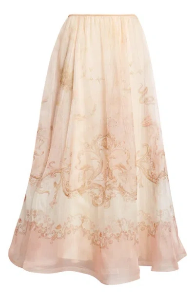 ZIMMERMANN ZIMMERMANN HYPNOTIC SILK ORGANZA A-LINE SKIRT