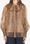 Zimmermann Hypnotic Smocked Long-sleeved Blouse In Sand